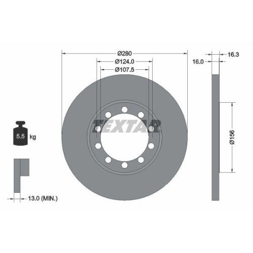 TEXTAR Bremsscheibe 92152000