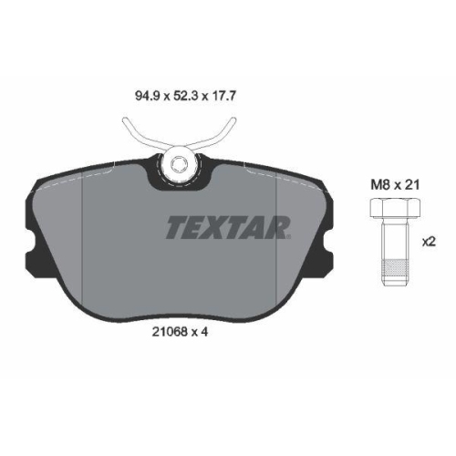 TEXTAR Bremsbelagsatz, Scheibenbremse 2106804