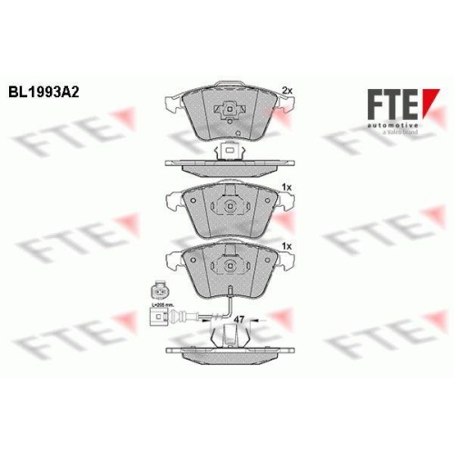 FTE Bremsbelagsatz, Scheibenbremse 9010581