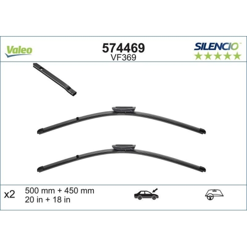 VALEO Wischblatt SILENCIO FLAT BLADE SET 574469