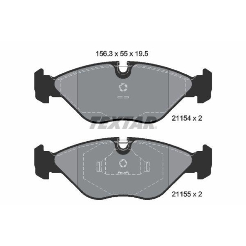 TEXTAR Bremsbelagsatz, Scheibenbremse Q+ 2115402