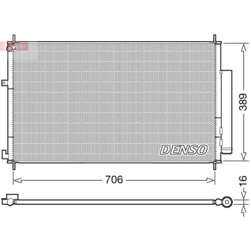 DENSO Kondensator, Klimaanlage DCN40024