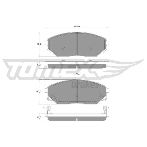 TOMEX Brakes Bremsbelagsatz, Scheibenbremse TX 15-53