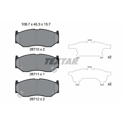 TEXTAR Bremsbelagsatz, Scheibenbremse 2671001