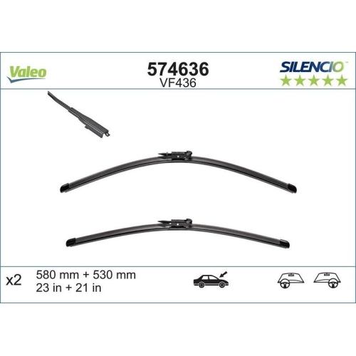 VALEO Wischblatt SILENCIO FLAT BLADE SET 574636