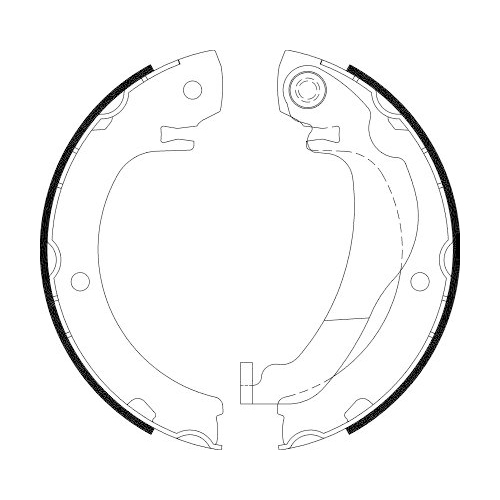 HELLA Bremsbackensatz, Feststellbremse 8DA 355 051-021
