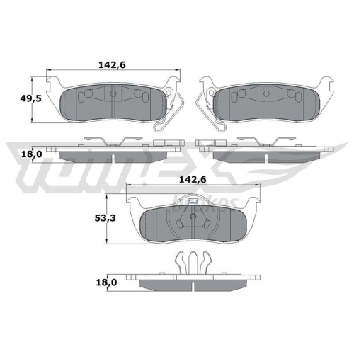 TOMEX Brakes Bremsbelagsatz, Scheibenbremse TX 15-48