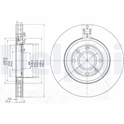 DELPHI Bremsscheibe BG3529