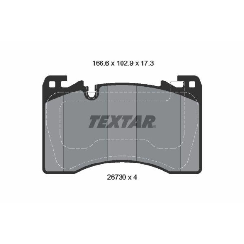 TEXTAR Bremsbelagsatz, Scheibenbremse 2673001