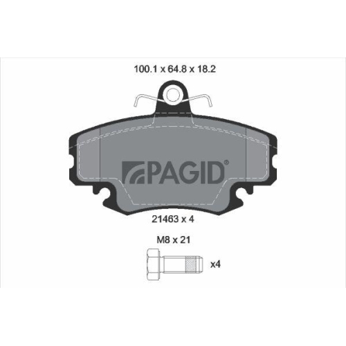 PAGID Bremsbelagsatz, Scheibenbremse T1629N