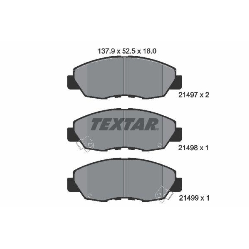 TEXTAR Bremsbelagsatz, Scheibenbremse 2149701