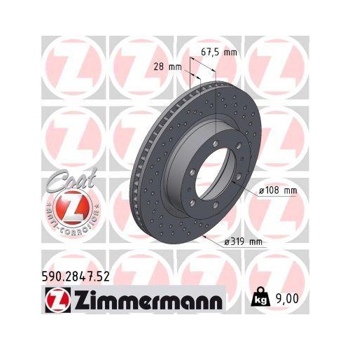 ZIMMERMANN Bremsscheibe SPORT Z 590.2847.52