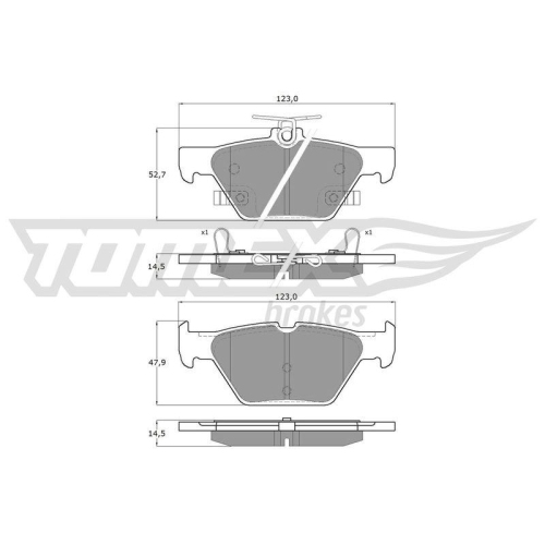TOMEX Brakes Bremsbelagsatz, Scheibenbremse TX 18-71