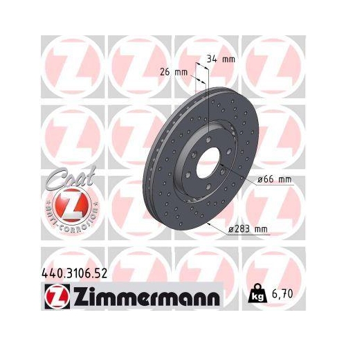 ZIMMERMANN Bremsscheibe SPORT Z 440.3106.52