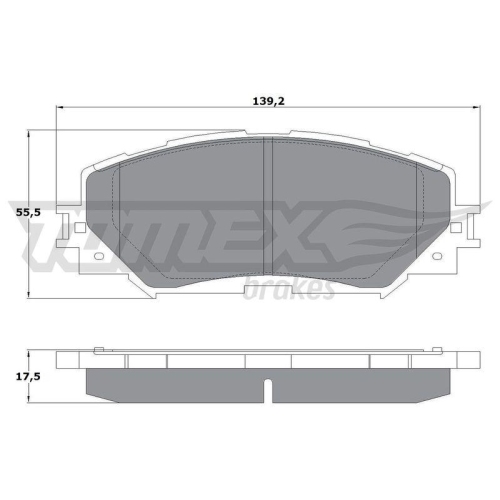 TOMEX Brakes Bremsbelagsatz, Scheibenbremse TX 14-72