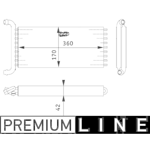 MAHLE Wärmetauscher, Innenraumheizung BEHR *** PREMIUM LINE *** AH 113 000P