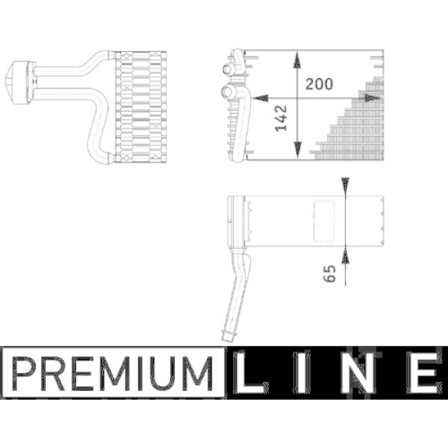 MAHLE Verdampfer, Klimaanlage BEHR *** PREMIUM LINE *** AE 66 000P