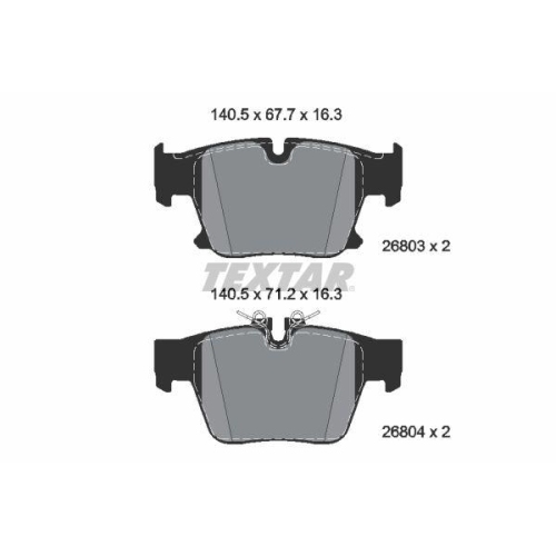 TEXTAR Bremsbelagsatz, Scheibenbremse Q+ 2680301