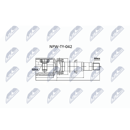 NTY Gelenksatz, Antriebswelle NPW-TY-042