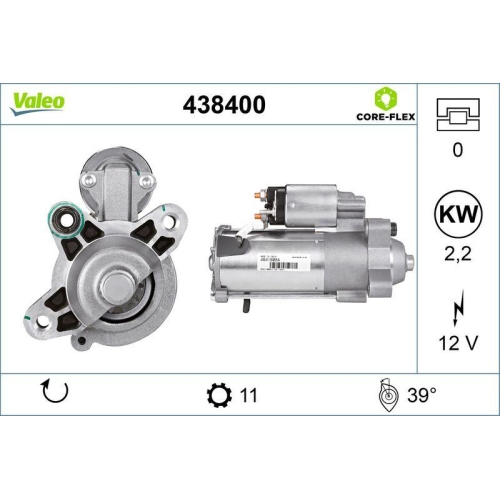 VALEO Starter VALEO CORE-FLEX 438400