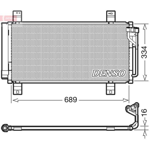 DENSO Kondensator, Klimaanlage DCN44008
