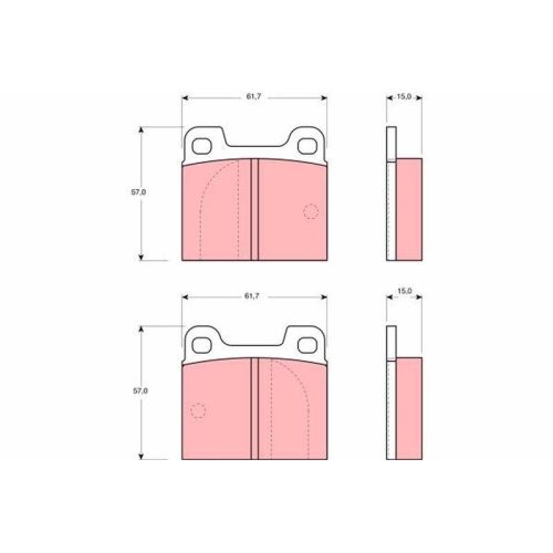 TRW Bremsbelagsatz, Scheibenbremse GDB142