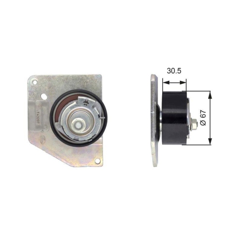 GATES Spannrolle, Zahnriemen PowerGrip&trade; T43207