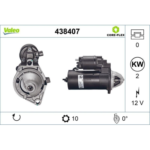 VALEO Starter VALEO CORE-FLEX 438407