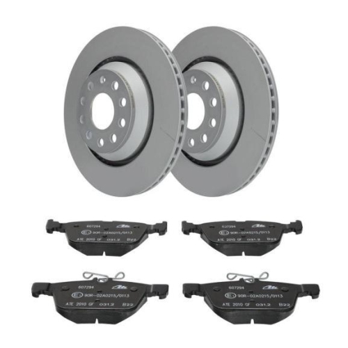 ATE Bremsensatz Bremsenset 2x Bremsscheiben+1x Bremsbelagsatz Hinten Hinterachse