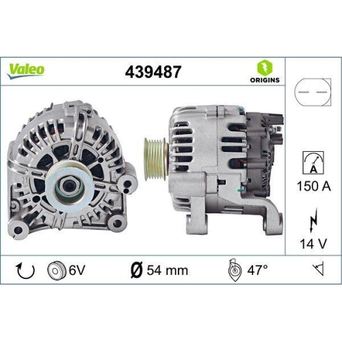 VALEO Generator VALEO ORIGINS - NEW O.E. TECHNOLOGIE 439487