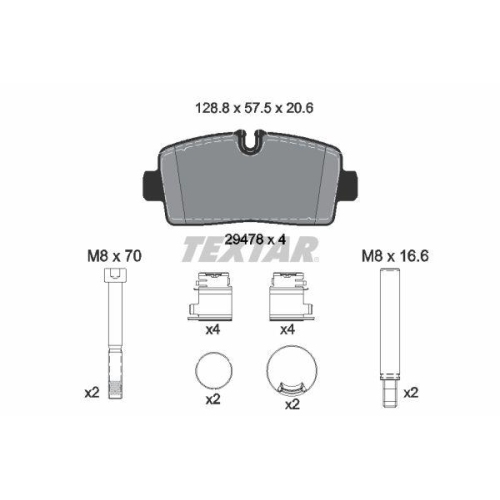 TEXTAR Bremsbelagsatz, Scheibenbremse Q+ 2947801