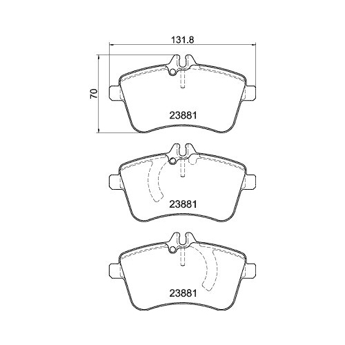 DON Bremsbelagsatz, Scheibenbremse PCP1340