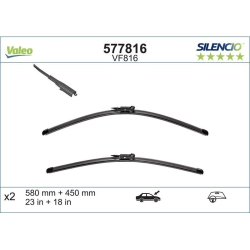 VALEO Wischblatt SILENCIO FLAT BLADE SET 577816