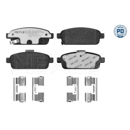MEYLE Bremsbelagsatz, Scheibenbremse MEYLE-PD: Advanced performance and design. 025 250 9616/PD