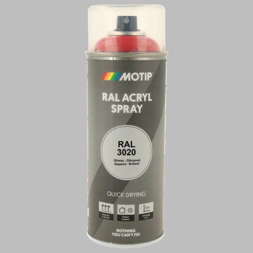 Lackspray Farbe schnell trocknend RAL 3020 verkehrsrot hochglanz 400ml 07088