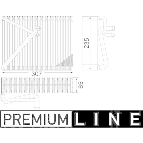 MAHLE Verdampfer, Klimaanlage BEHR *** PREMIUM LINE *** AE 87 000P