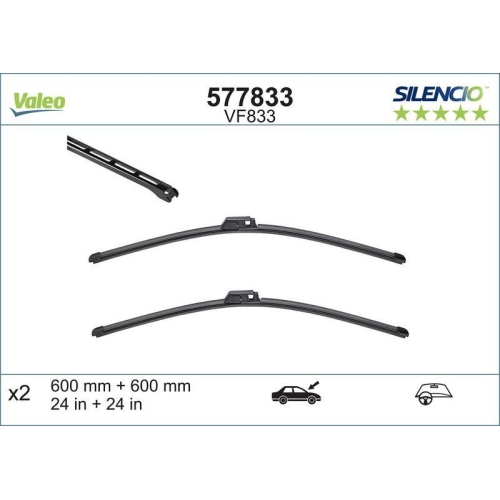 VALEO Wischblatt SILENCIO FLAT BLADE SET 577833