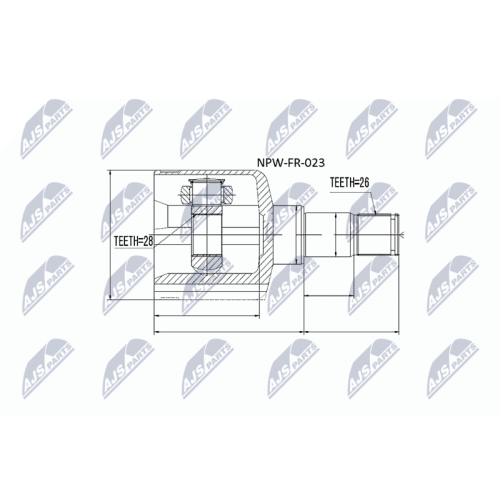 NTY Gelenksatz, Antriebswelle NPW-FR-023