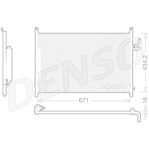 DENSO Kondensator, Klimaanlage DCN46015
