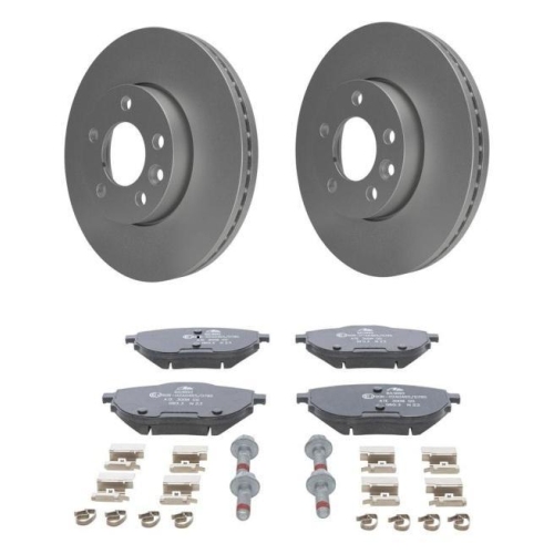 ATE Bremsensatz Bremsenset 2x Bremsscheiben+1x Bremsbelagsatz Vorne Vorderachse