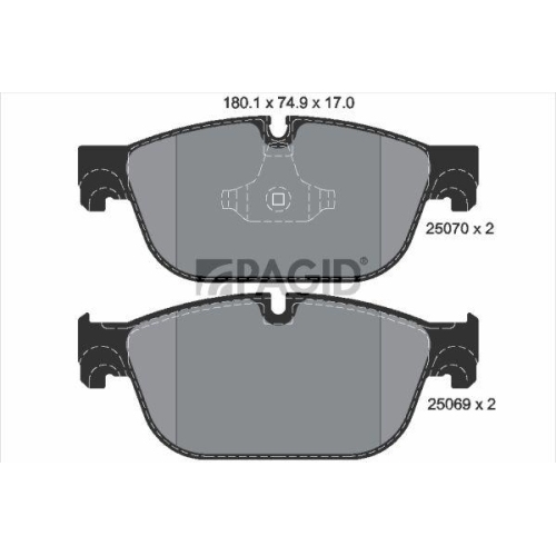 PAGID Bremsbelagsatz, Scheibenbremse T2310N