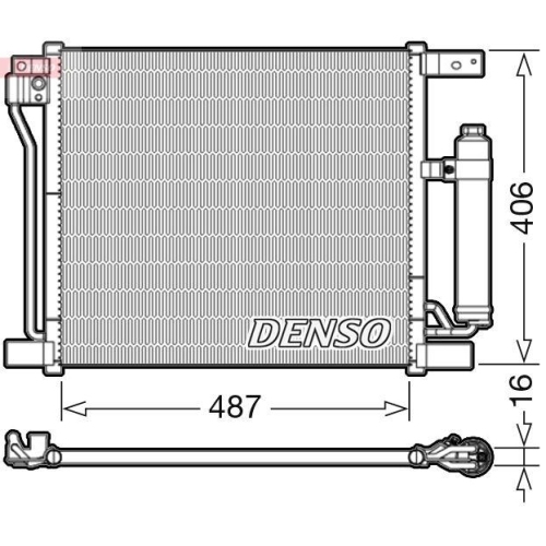 DENSO Kondensator, Klimaanlage DCN46021