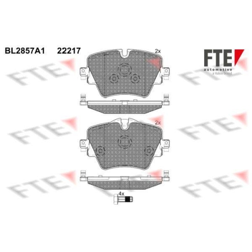 FTE Bremsbelagsatz, Scheibenbremse 9011029