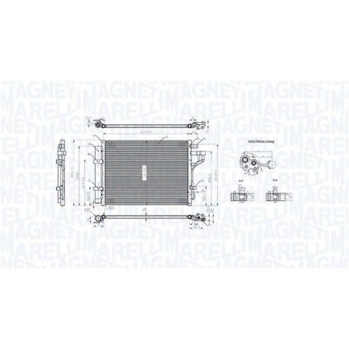 MAGNETI MARELLI Kondensator, Klimaanlage 350203802000