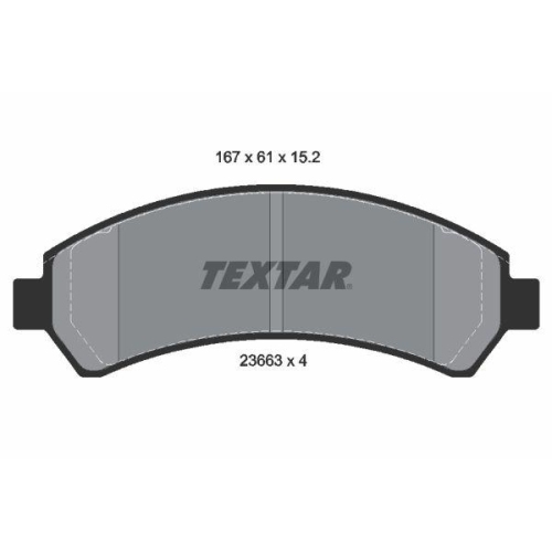 TEXTAR Bremsbelagsatz, Scheibenbremse Q+ 2366301