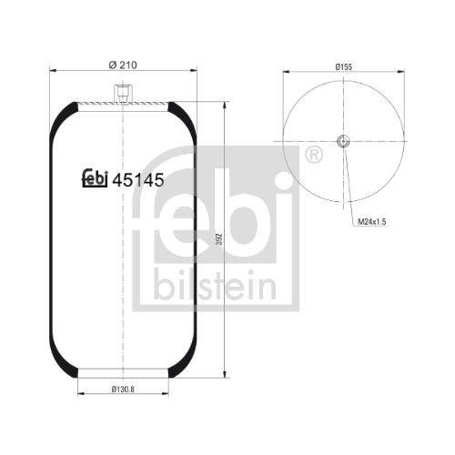 FEBI BILSTEIN Federbalg, Luftfederung 45145