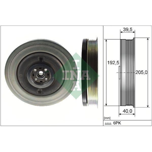 Schaeffler INA Riemenscheibe, Kurbelwelle 544 0503 10