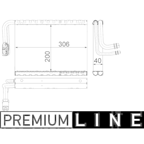 MAHLE Verdampfer, Klimaanlage BEHR *** PREMIUM LINE *** AE 92 000P