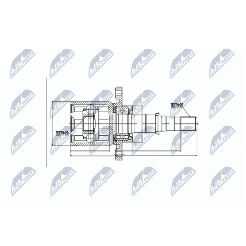 NTY Gelenksatz, Antriebswelle NPW-NS-046