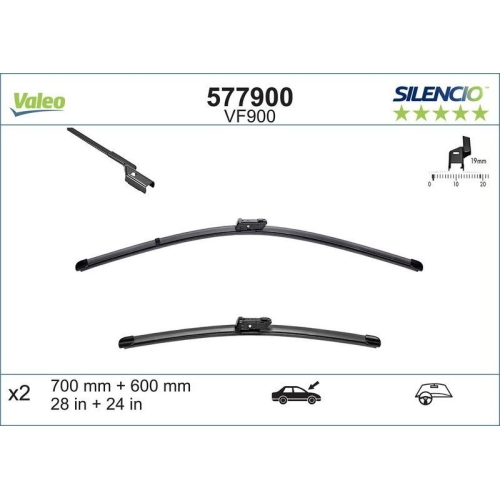 VALEO Wischblatt SILENCIO FLAT BLADE SET 577900